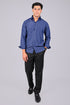 Veshbhoshaa Bluebird Yale Blue Men'S Office Shirt